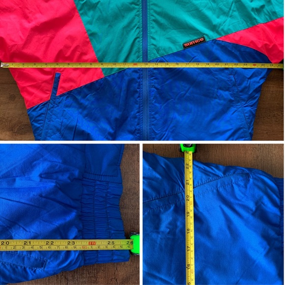 Vintage 80’s Sunice Ski Jacket Neon Colorblock Waterproof 90’s Retro - Picture 15 of 15